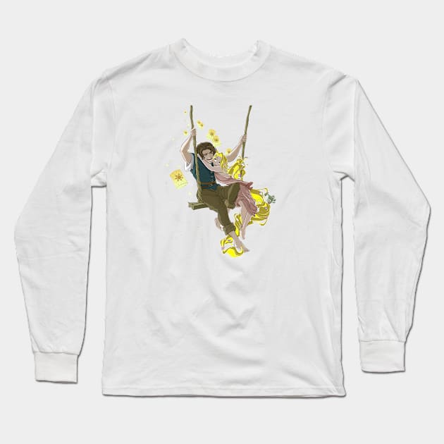 Rapunzel Springtime Long Sleeve T-Shirt by Drea D. Illustrations